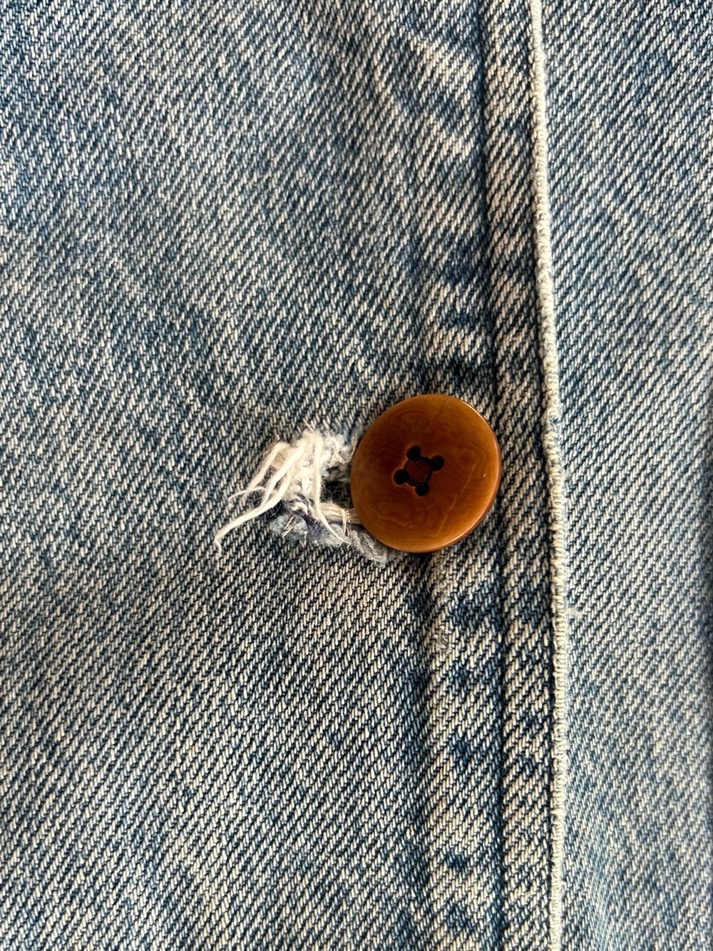 Made in USA LL Bean Vintage Chore Coat Barn Jacket Denim - Picture 10 of 13